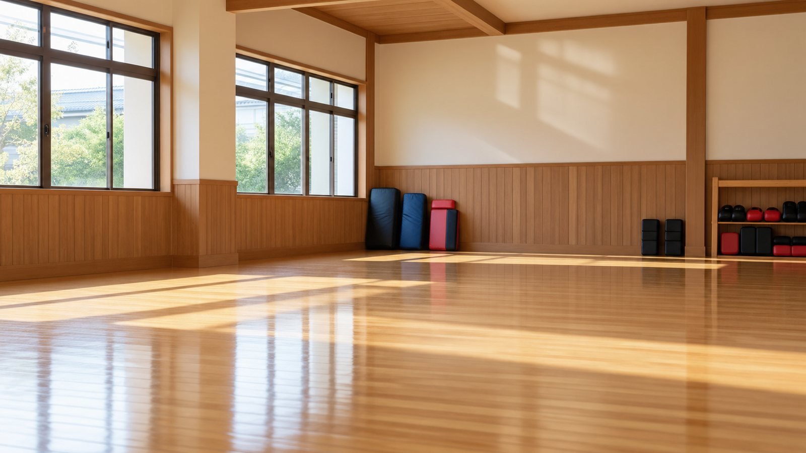 道場の板の間（イメージ）