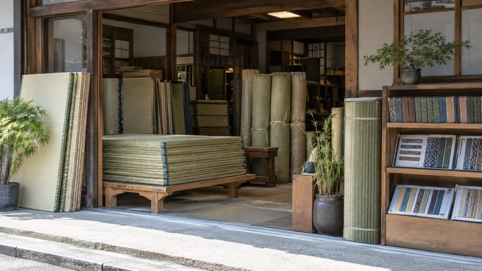 畳を積んだ作業場(イメージ)